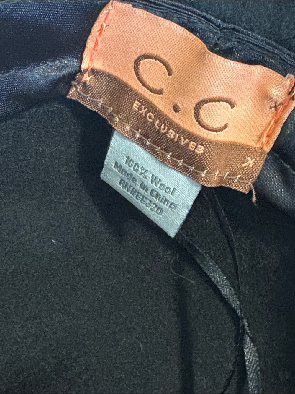 C.C Wide Brim Wool Black Floppy Hat - Picture 6 of 9